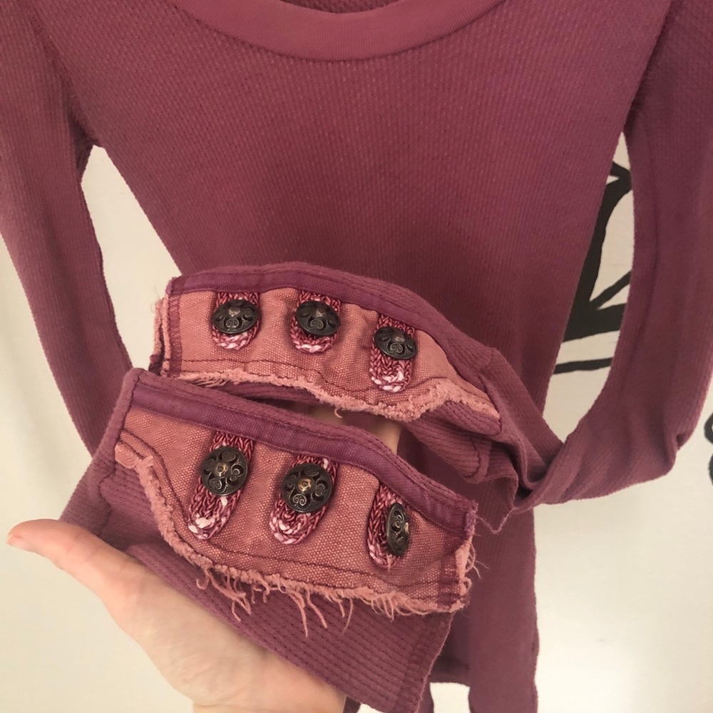 Free People thermal with detailed cuffs